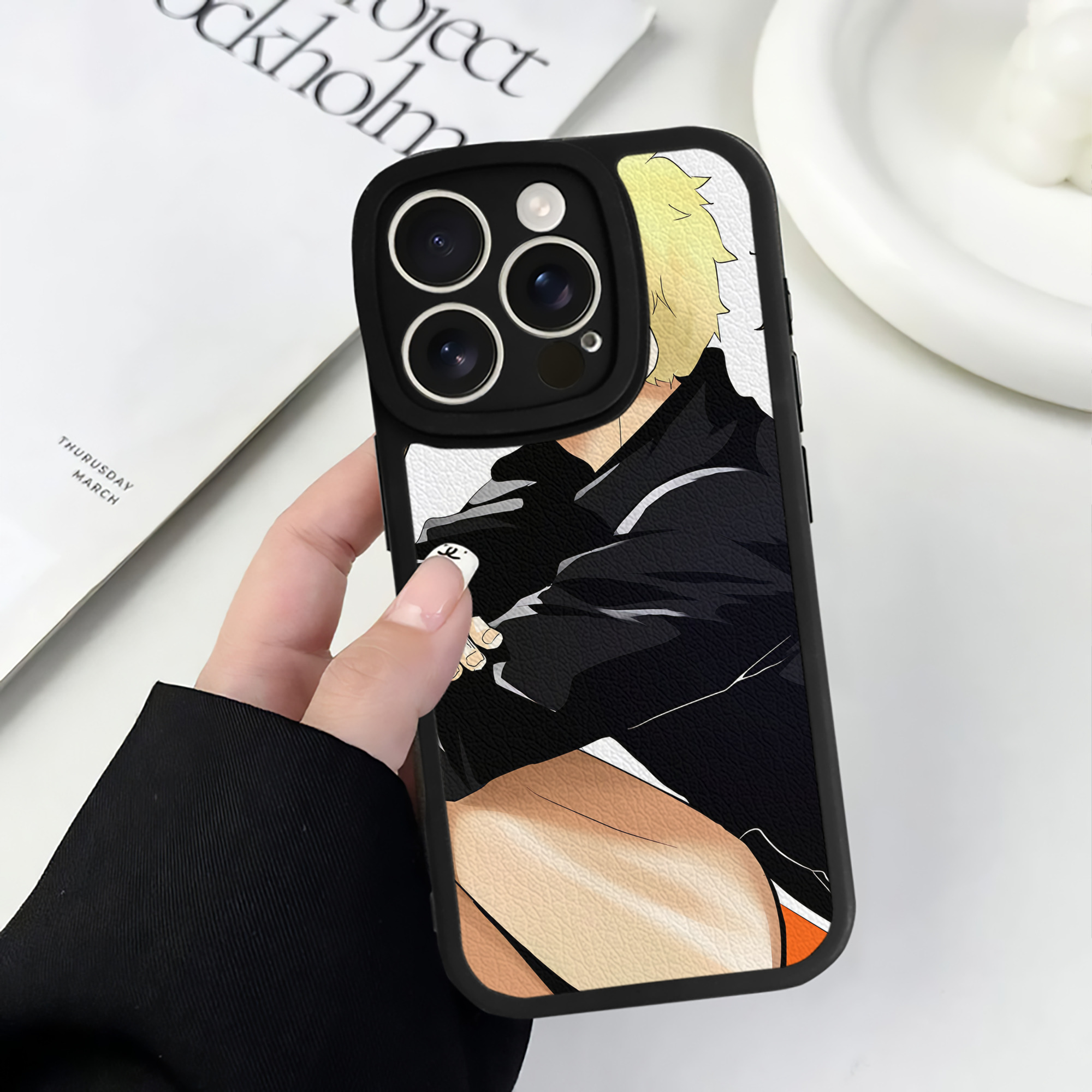 （画像用） ハイキュー!! Haikyu!! 【iPhone 16シリーズ対応】シリコンスマホケース（レザー調） 材質：シリコン
